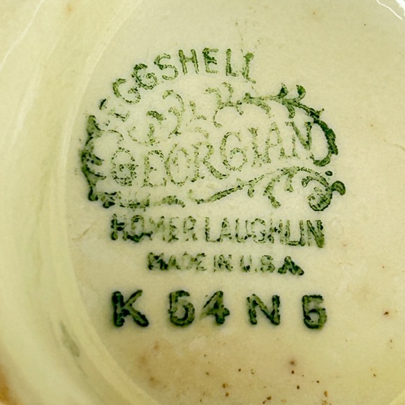 Homer Laughlin Georgian Eggshell Cotillion Magnolia Pattern Sugar Bowl and Lid - Picture 9 of 14